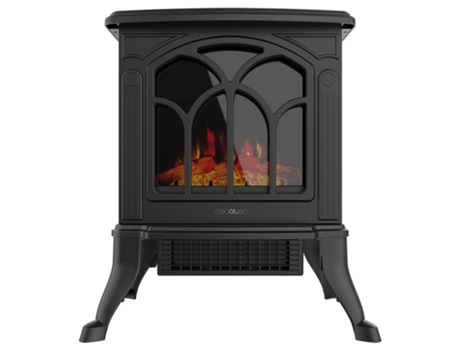 Chimenea Eléctrica de Pie ReadyWarm 1500 Flames 1500 W, 2 Niveles de Potencia, Termostato Ajustable y Control Independiente de Las Llamas, Área de ...