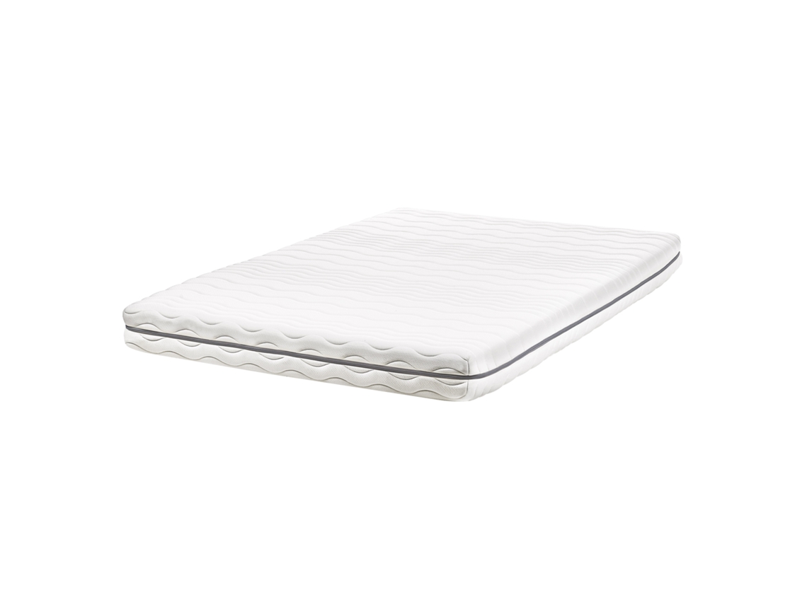 Cómodo colchón para cama doble BELIANI Jolly de Poliéster Blanco 140x200x18