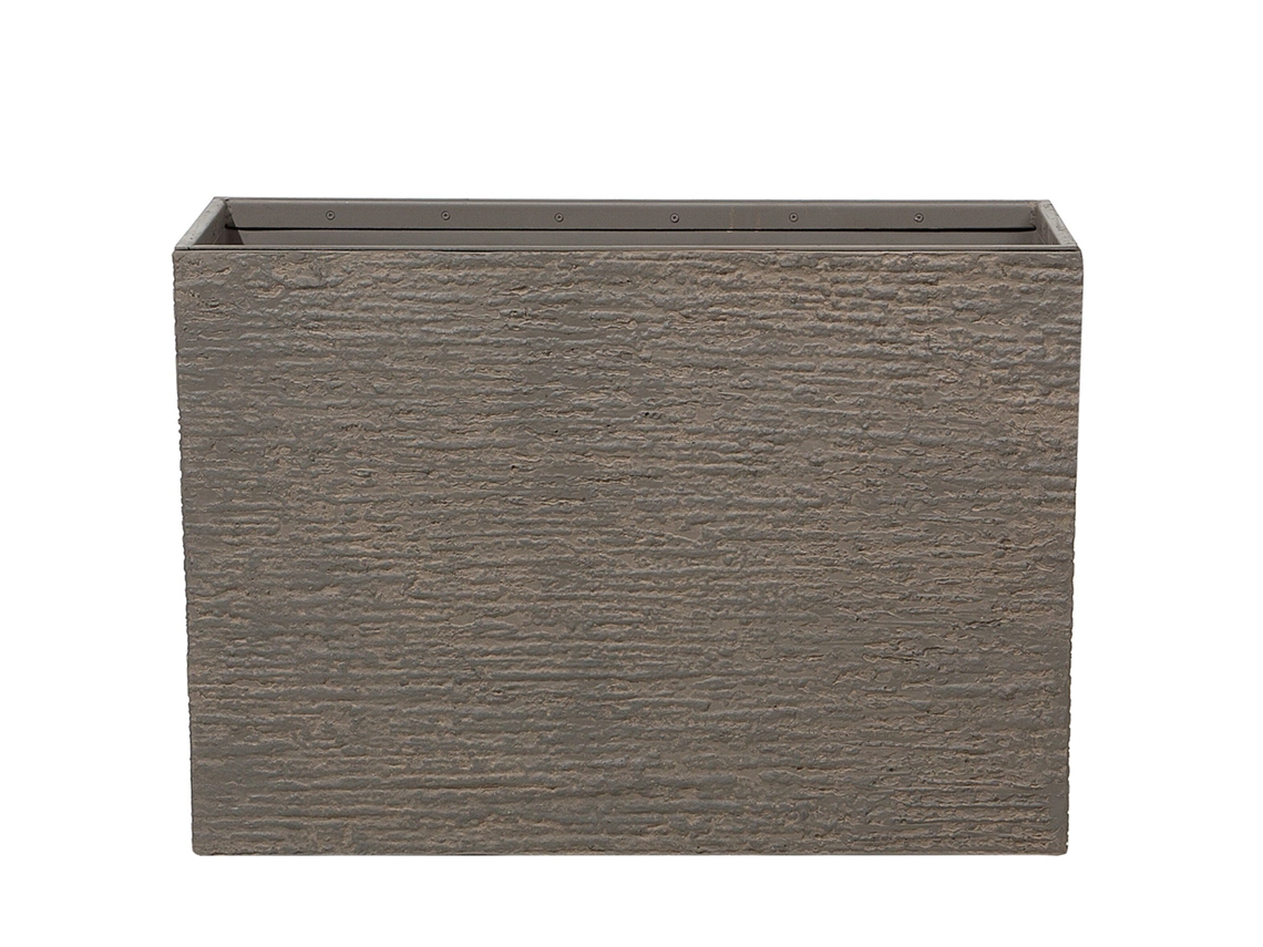 Maceta grande BELIANI Edessa de Mezcla de piedra Marrón 80x34x56