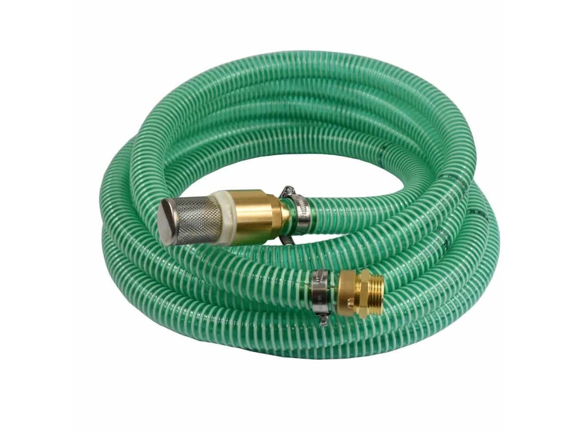 Manguera de succión y presión de 1,2 m con filtro, válvula antirretorno y boquilla doble en PVC reforzado Klasebo (25 mm)