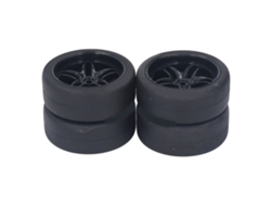 neumáticos RC resistentes al desgaste y estables para coches RC a escala 1/10 Tamiya TT01 TT02 XV01 94122 Negro
