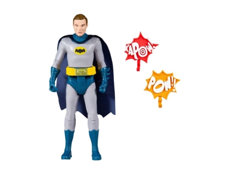 Figura de acción retro de DC Batman 66 Batman sin máscara MCFARLANE TOYS