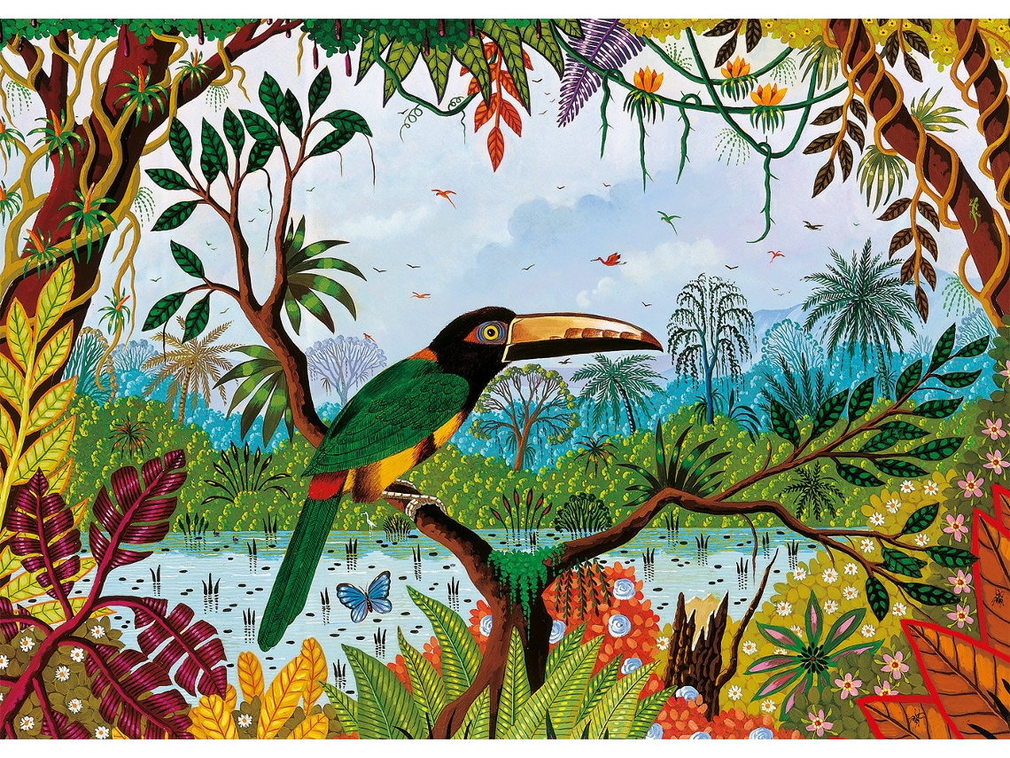Piezas de rompecabezas de la paz Aracari con collar de 1500 piezas coloridas