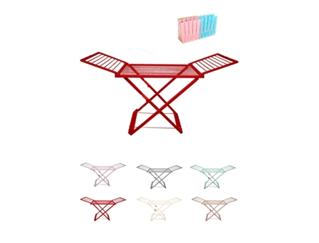 Tendedero Plegable de Resina Incluye 20 Pinzas – Tendal Abatible Balcón para Interior y Exterior Rojo Plegable JARDIN202