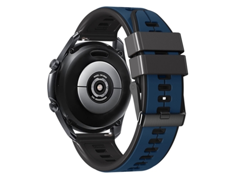Correa de Silicona dos colores 22mm para Huawei Watch Buds/GT 3 SE/GT 3 Pro 46mm - azul oscuro/negro