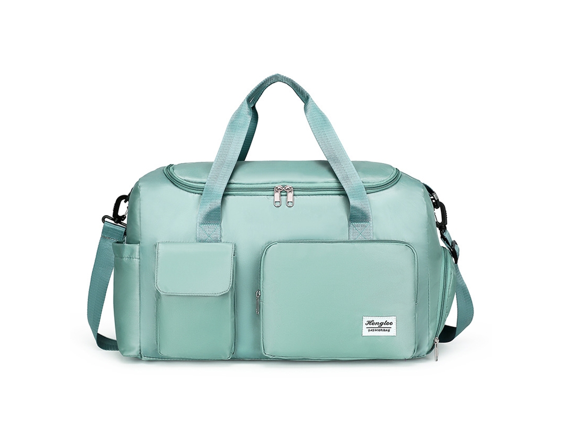 Bolso pequeño de gimnasio para mujer, bolso de viaje tipo tote, con compartimento para zapatos, verde HEXINYIGJLY
