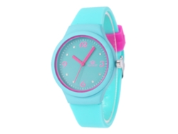 Elegante Reloj De Pulsera Unisex Informal De Cuarzo Con Correa De Silicona Azul Claro.