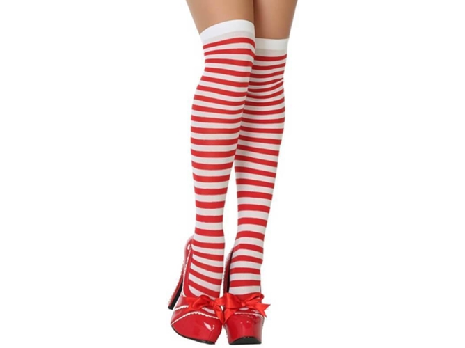 Medias DISFRAZZES Medias A Rayas Rojas Y Blancas (Talla: Talla Universal)