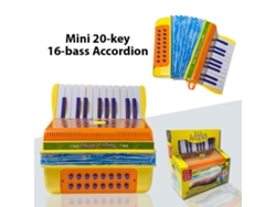 Acordeón de 20 teclas y 16 bajos, ligero, de ABS, ideal para principiantes.