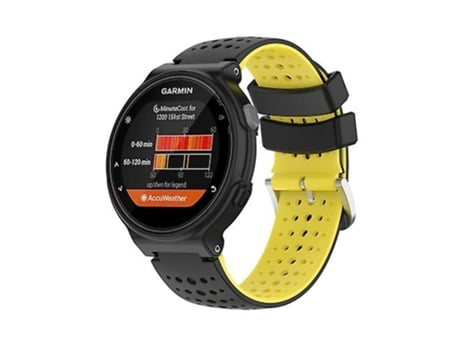 Correa para reloj deportivo de silicona Garmin Forerunner 235, bicolor, negro y amarillo VENISYMLIS