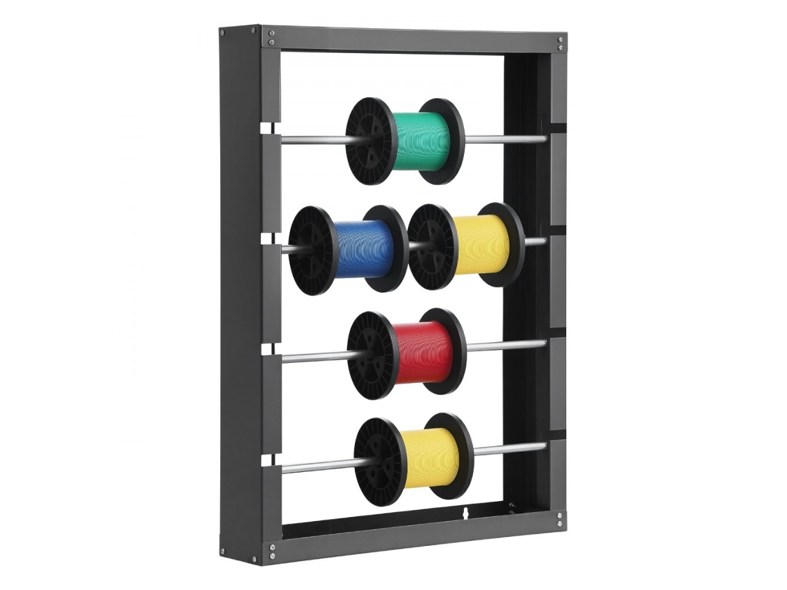 Portacarrete de cable de pared Tekmaquinas con 4 barras ajustables