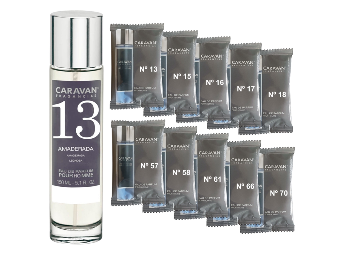 Perfume masculino Caravan Nº13 150 ml Set de 10 frascos de fragancia