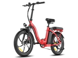 Bicicleta eléctrica Fafrees F20, motor de 250 W, batería de 36 V 20 Ah, neumáticos de 20 pulgadas, frenos de disco mecánicos, color rojo