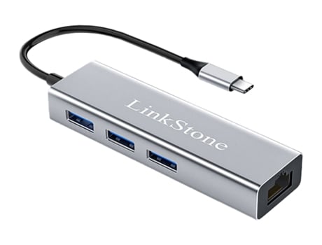 Adaptador LINKSTONE C318D 4In1 Tipo-C @ 3Usb3.0 1000Mbps para Huawei Mate40/P50 S20