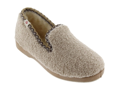 Chanclas de Mujer VICTORIA Casa Cómodas Borreguito Beige (35)