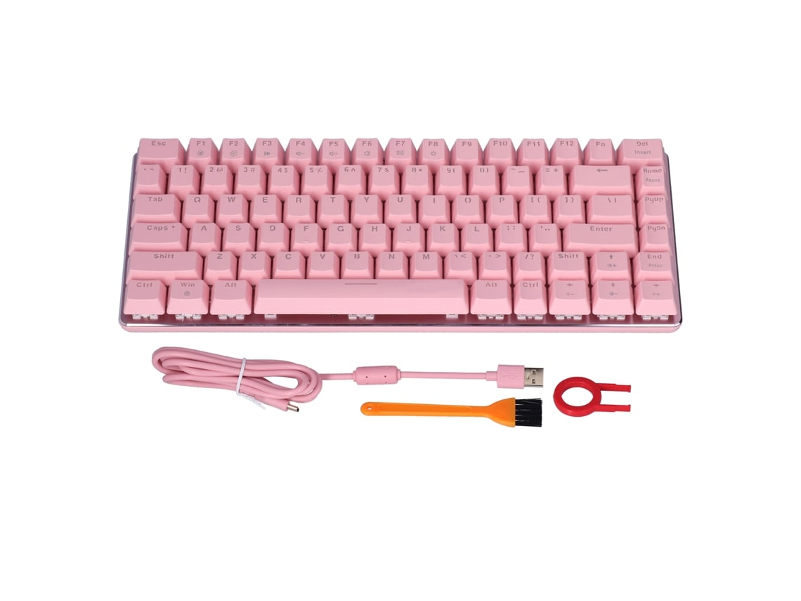 Teclado Mecânico Usb 82 Teclas Luz Branca 8 Modos Acessório De Computador Para Win Xp/os X