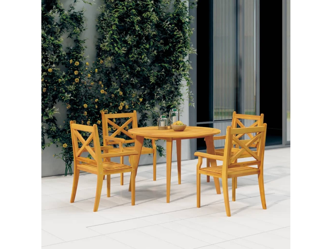 Mesa de jardín LOVELY HOME de madera de acacia maciza (110 x 75 cm)
