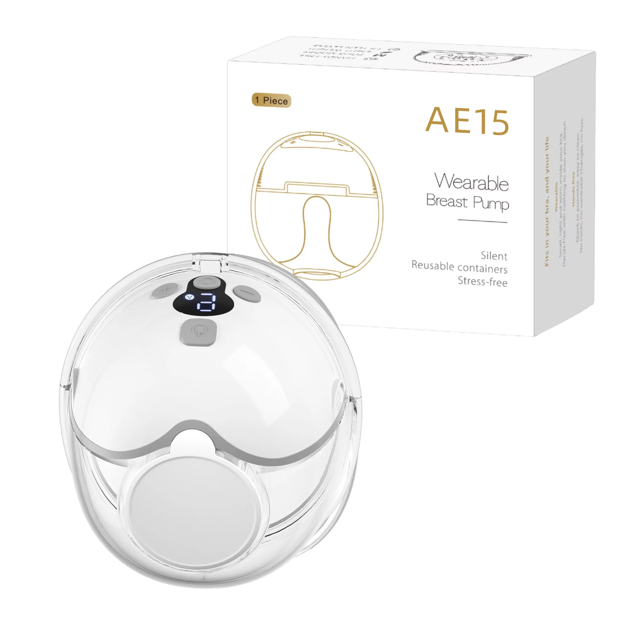 Bomba Tira-leite Elétrica Automática (180 Ml - Branca), 3 Modos, 9 Níveis De Sucção