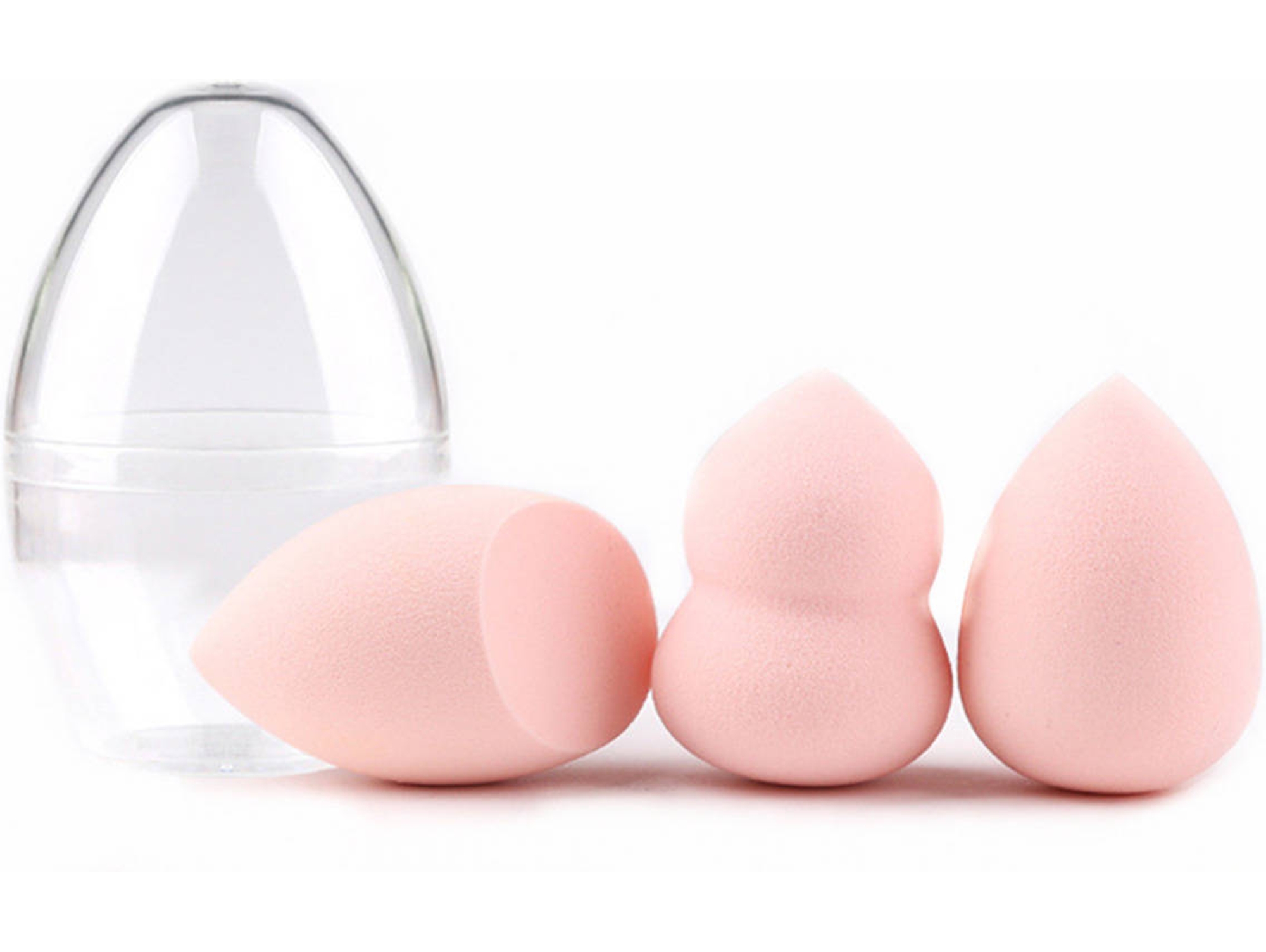 Esponjas de Maquillaje WJS Dry-Wet (3 Un - Rosado)