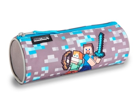 Estuche Escolar MINECRAFT Warriors Portatodo Redondo