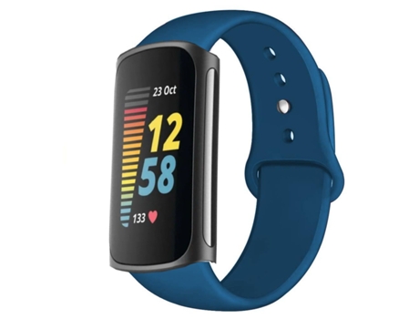 Correa Silicona Líquida para Azul Fitbit by Google Charge 5