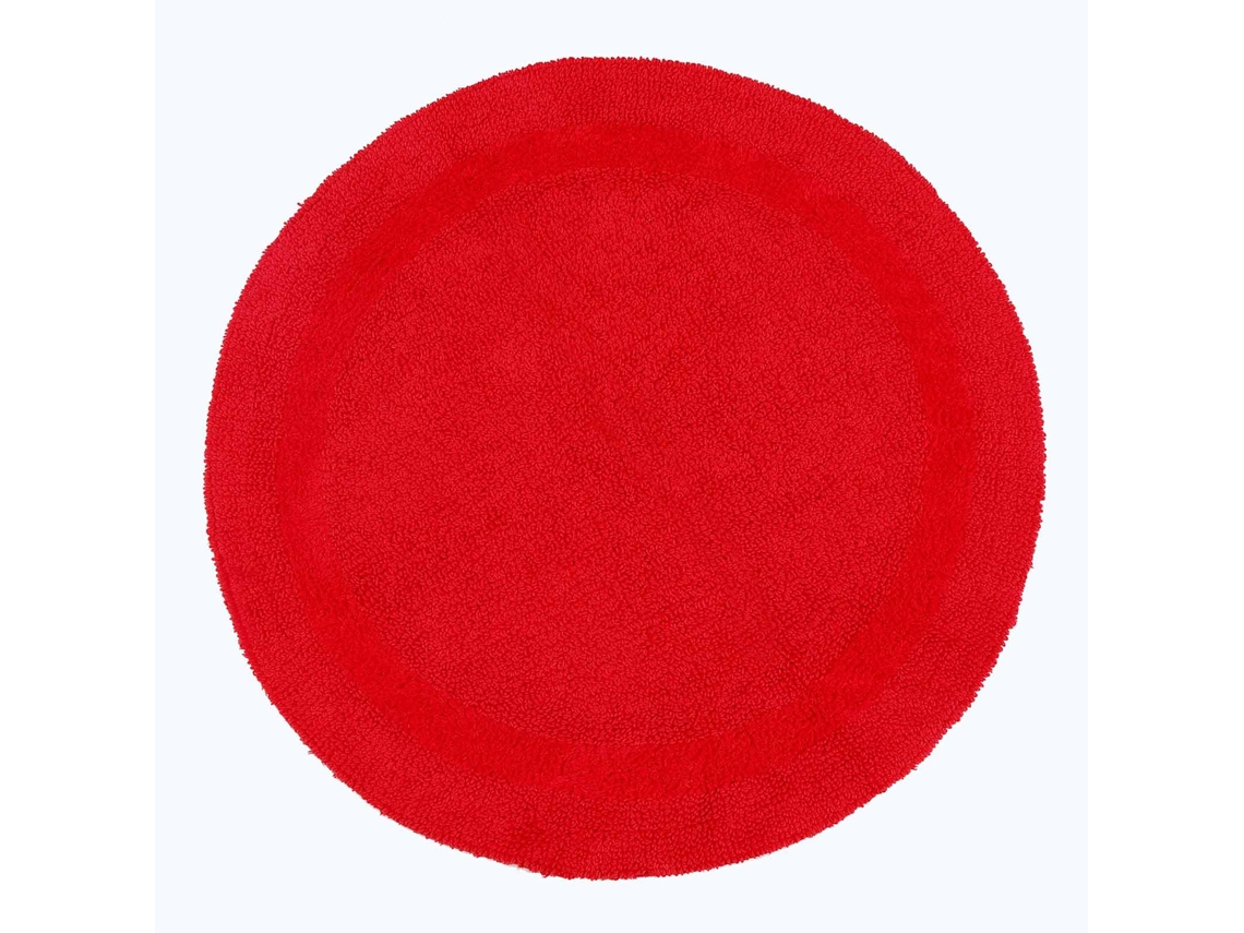 Homescapes Luxury Reversible Round Bath Mat - Red