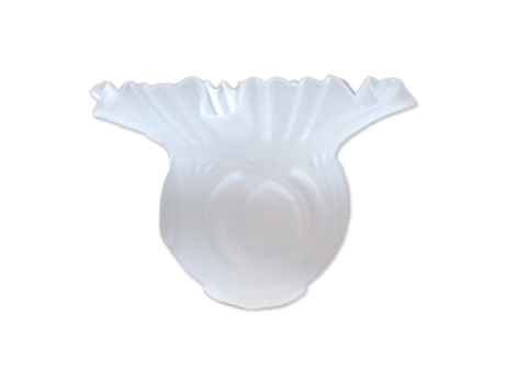 Tulipa de cristal ALCAZABA mate 10x15cm con boca de 5cm