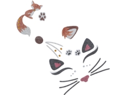 Juego De 4 Pegatinas Decorativas Con Purpurina Para Caras De Animales, Ideales Para Maquillaje De Fiesta.
