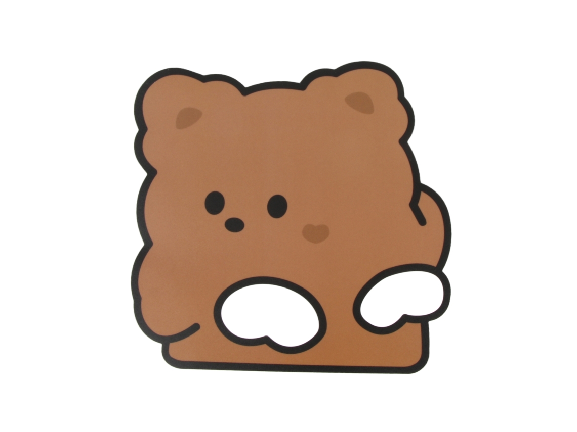 Alfombrilla De Ratón Con Diseño De Oso De Dibujos Animados Con Alas, Antideslizante, Ideal Para La Escuela Y La Oficina.