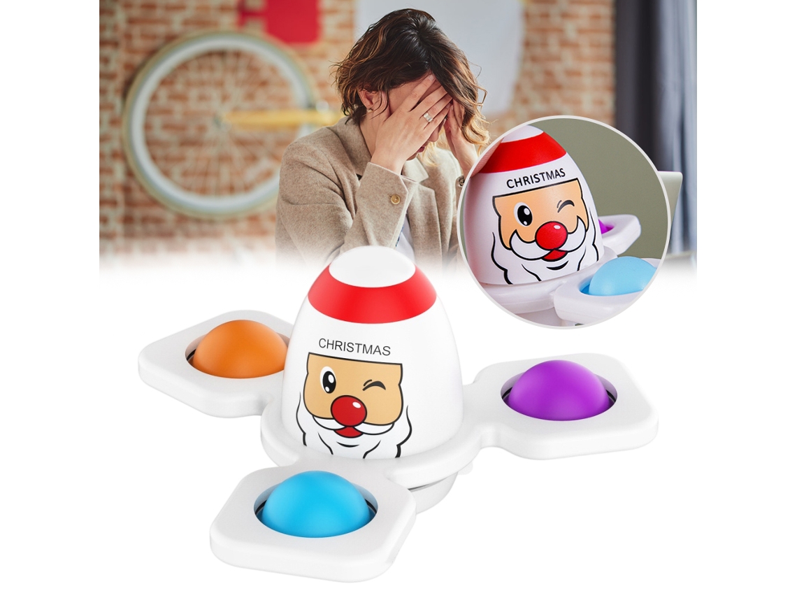 Pelotas sensoriales de Papá Noel con cara que cambia de color, juguete antiestrés para los dedos, ideal para niños y adultos.