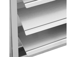 Ventilador de pared de acero inoxidable de 100 mm, extractor de secadora cuadrado.