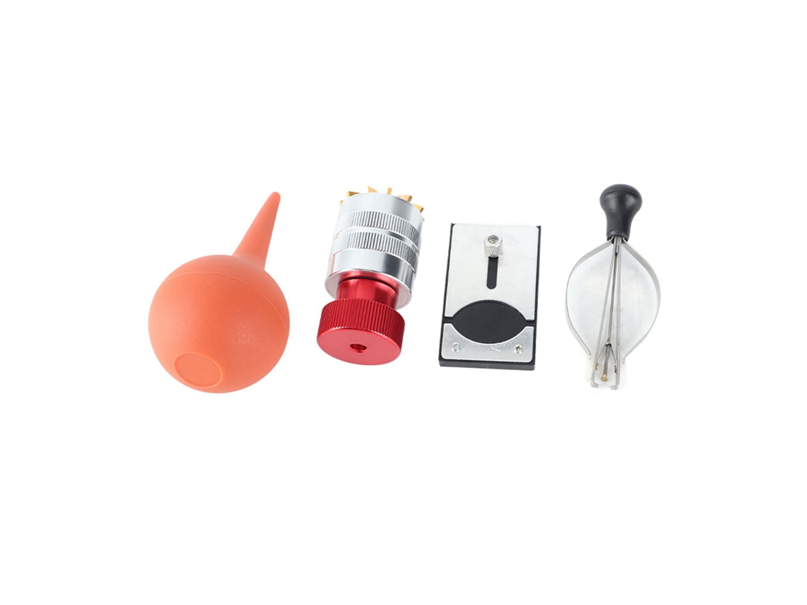 Juego De 3 Piezas Para La Reparación De Relojes: Extractor De Cristales, Extractor De Agujas Y Soplador De Polvo Metálico.