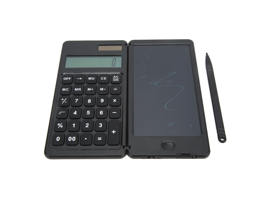 Calculadora de 10 dígitos con bloc de notas, doble potencia, 128 g, multifuncional, solar, plegable para oficina, escuela y hogar.