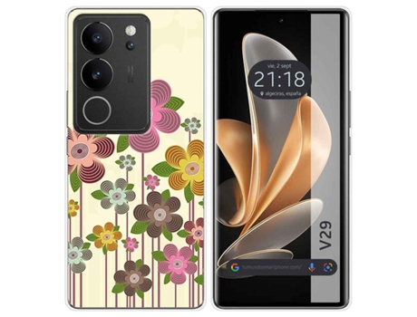 Funda Diseño Flor para Vivo V29 5G TUMUNDOSMARTPHONE Silicona Multicolor