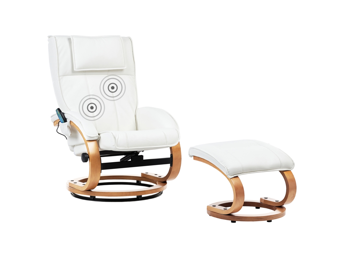 Sillón reclinable BELIANI Majestic de Piel sintética Beige 60x80x101