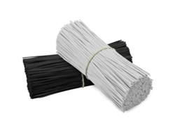 400 Clips De Plástico Blancos Y Negros De 15 Cm Para Sujetar Cables, Bolsas Y Artículos De Jardinería.