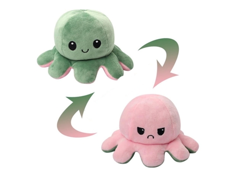 Lindo Octo Reversible de Simulación Suave, Voltereta de Doble Cara, Muñeco de Peluche A