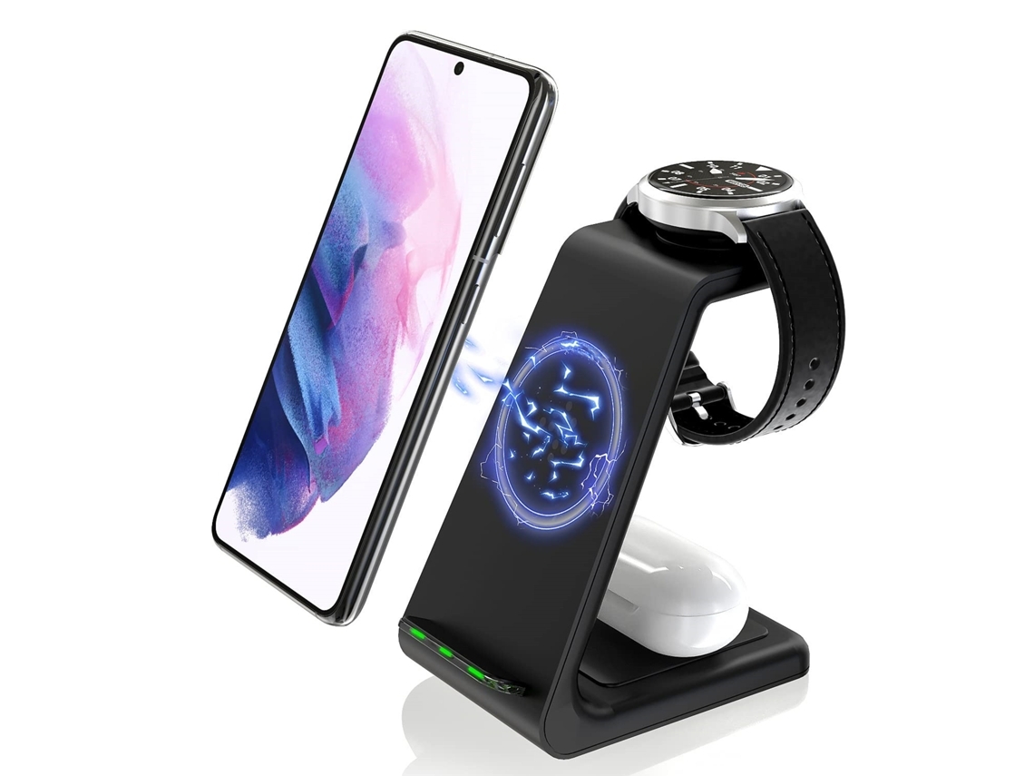 Cargador Sem Estação Dock Carregamento Habilitado Qi para Samsung YIZHOOD Negro