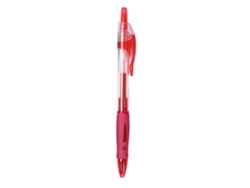 Bolígrafos retráctiles Baok, neutros, 0,5 mm, para estudiantes y uso de oficina, color rojo.