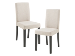 Juego de 2 sillas de comedor Hamburg Beige Textiles Pt.casa