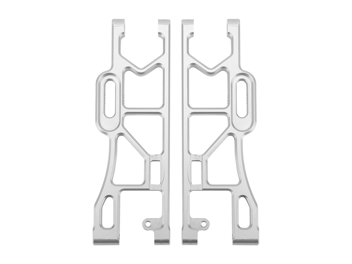 2 Piezas De Brazo Inferior De Suspensión Trasera De Aluminio Plateado Para Coche De Control Remoto A Escala 1/8 Corally Kronos 6s Accesorios Rc