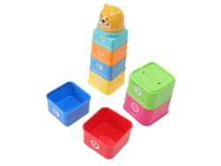 Rebe-brinquedos de Empilhamento Para Bebês Con Numeros Letters Quadrados Desenhos Animados Cubos Empilháveis de Construção Infantil
