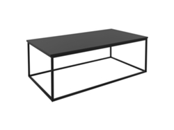Mesa auxiliar de centro mesita de metal negro para salón/recibidor 110x39,5x59cm ML-DESIGN