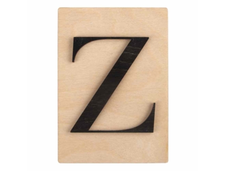 Letra de madera negra 'Z' 14.8 x 10.5 cm
