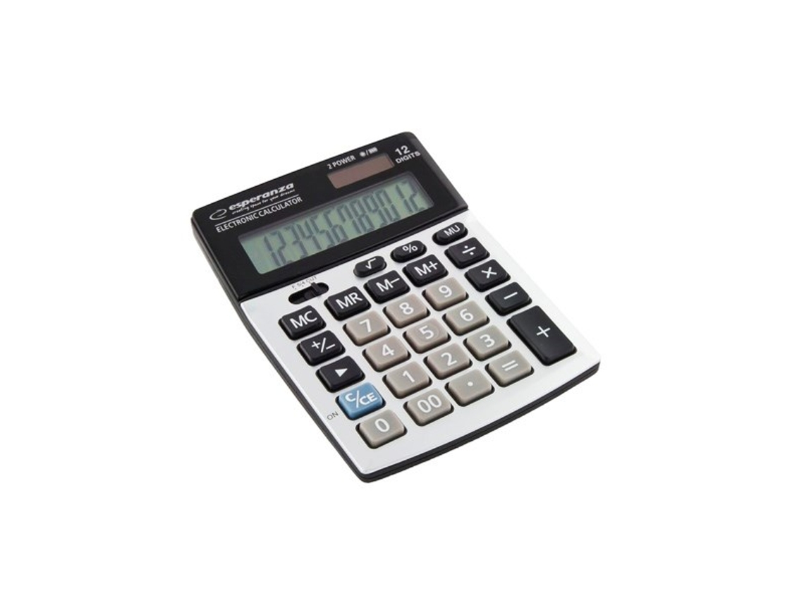 Calculadora Esperanza ECL102, color negro y plateado