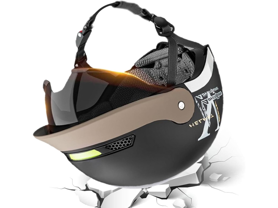 Casco abierto | Casco abierto con visera solar y equipo de protección con hebilla de liberación Vayotoy