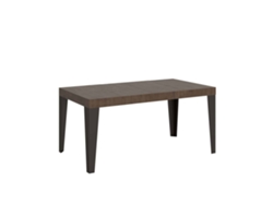 Mesa extensible 90x140/244 cm Flame Premium Nogal estructura Antracita ITAMOBY
