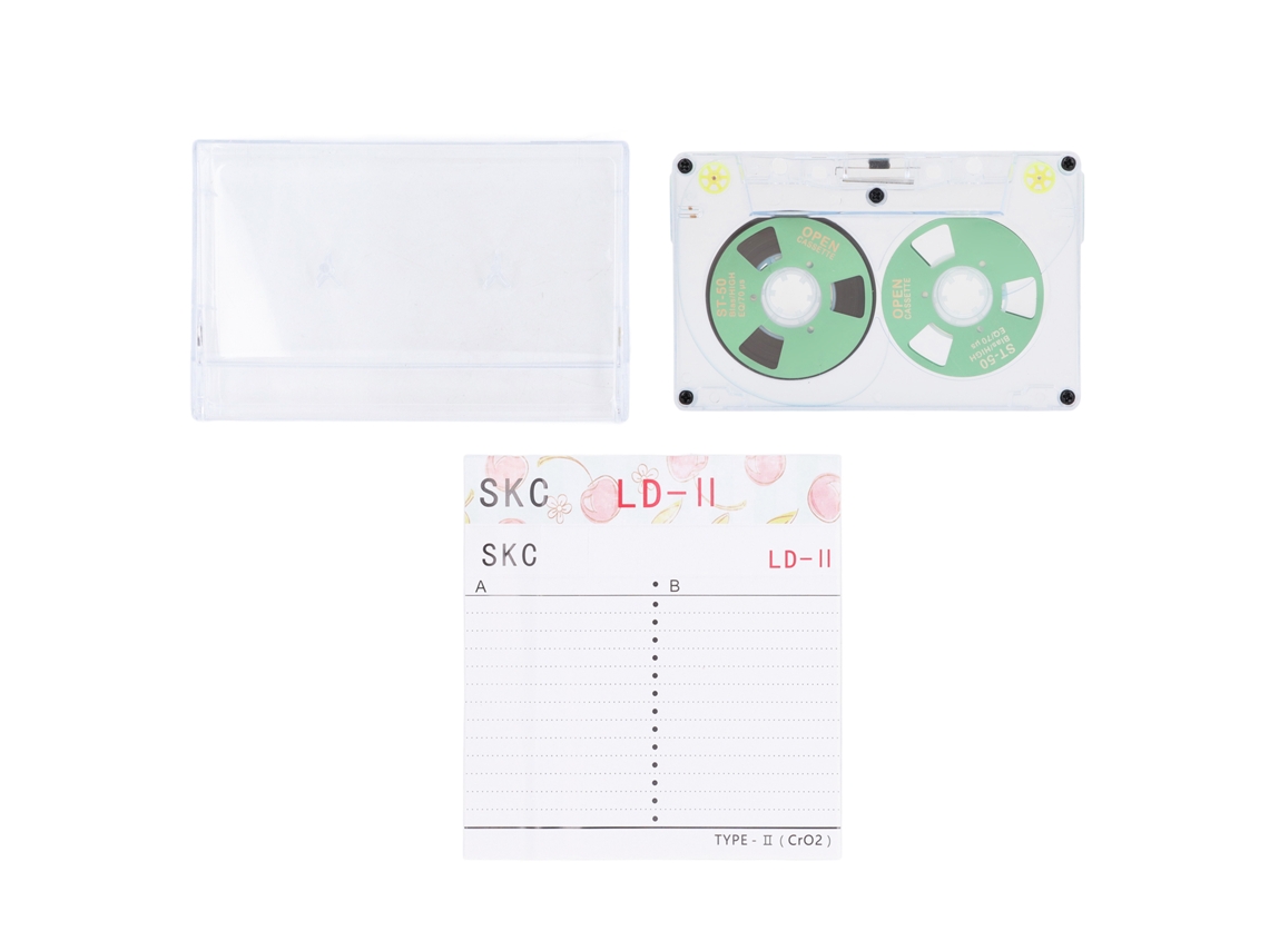 Cintas De Casete Vírgenes Para Grabación De Audio De Bajo Ruido Y Alta Potencia, Cintas Grabables De Color Verde Transparente.