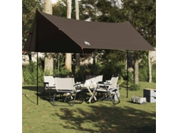 Lona de camping impermeable marrón de 438x376x212 cm