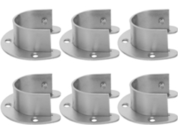 Soporte Acero Inoxidable Forma Rieles 3 Diámetro Juego 6 Piezas Tornillos Tacos Pared Montaje Resistente